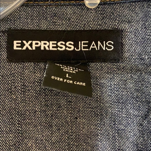Dark denim Express Jean Jacket - Picture 3 of 6